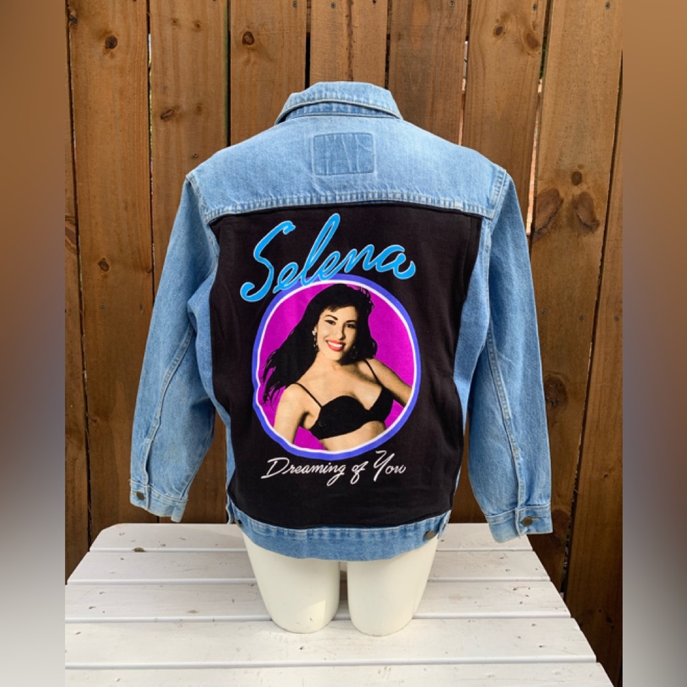 Vintage Selena custom reworked denim jacket size Small.